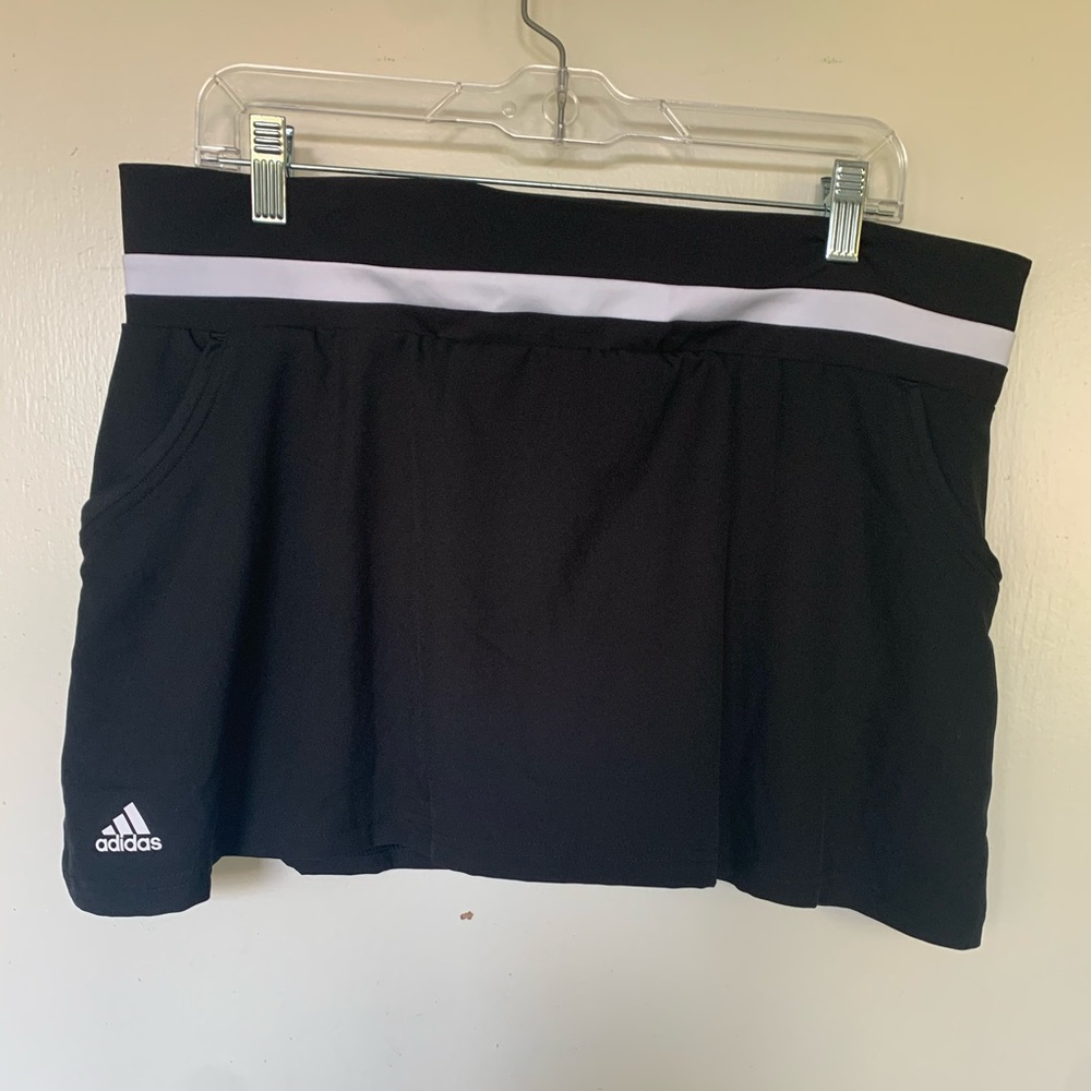 Black/white stripe tennis golf skort extra large